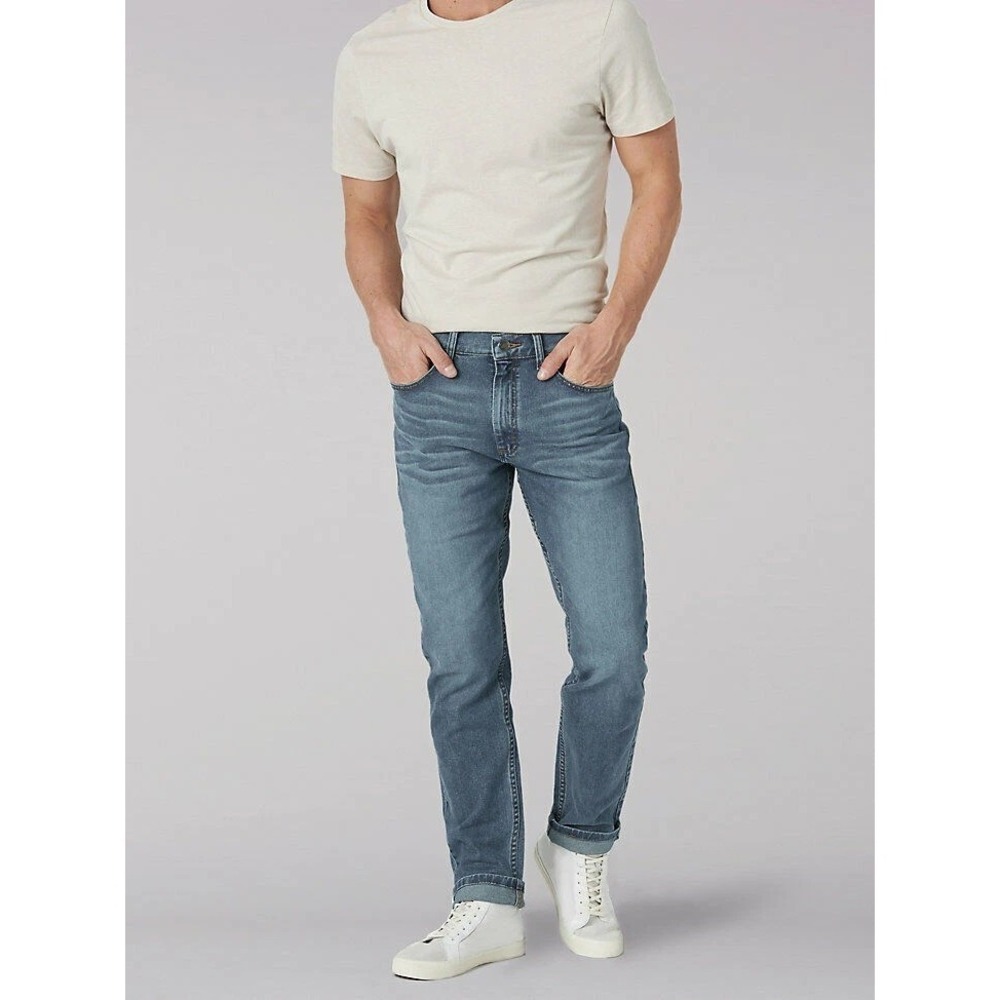 NEW Lee Slim Fit Straight Leg Comfort Glory Blue Denim Jeans 34x34